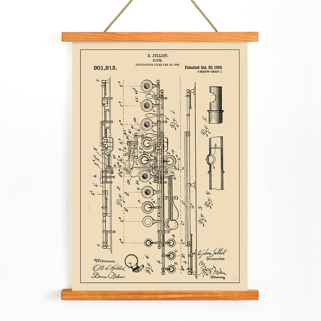 , with wooden magnetic frame on white background