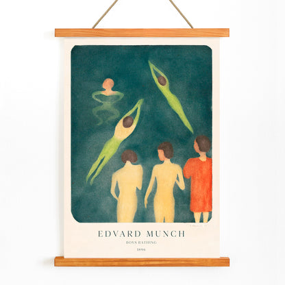 , with wooden magnetic frame on white background