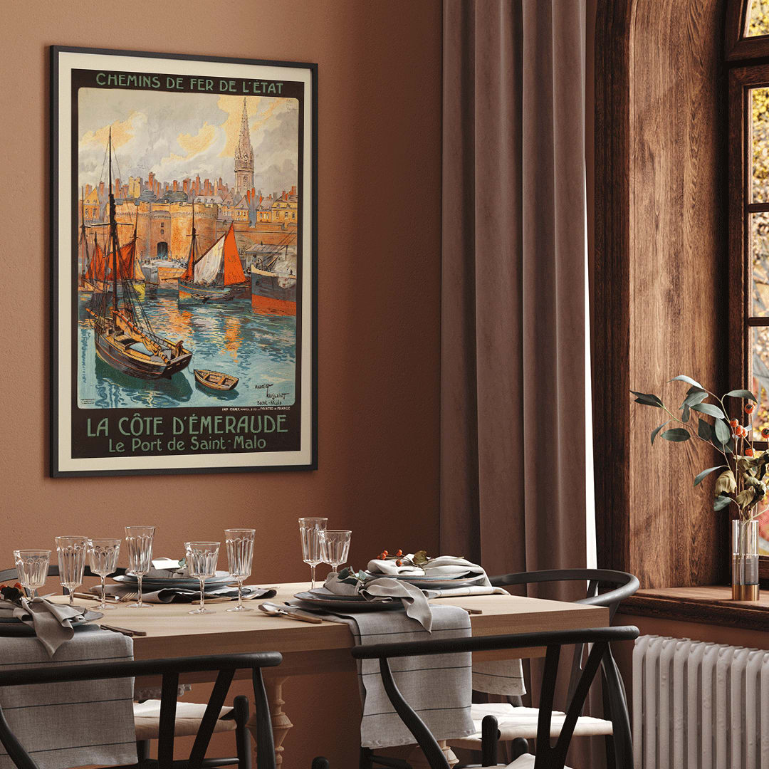 , framed and displayed in home decor