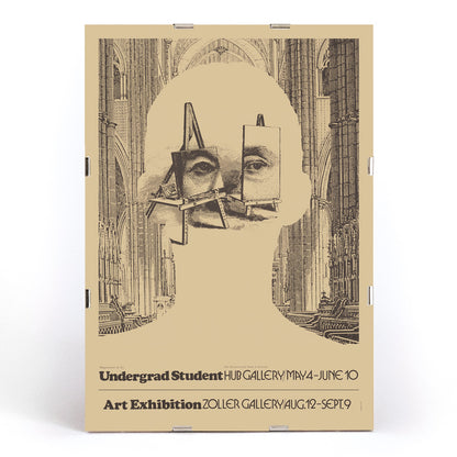 , framed and displayed in modern living room decor