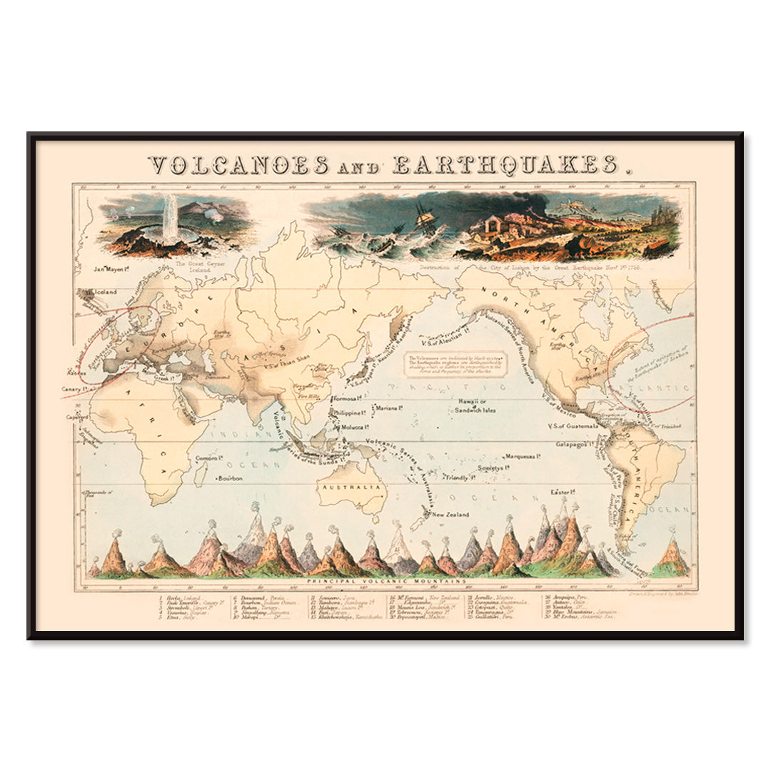 , with black aluminium frame on white background